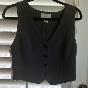 Aritzia (Wilfred) stucco vest size 8- coal grey